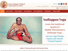 Tablet Screenshot of andiappanyoga.com